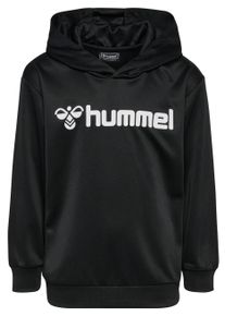 Kapuzensweatshirt Hummel "HMLLOGO HOODIE KIDS", M&auml;dchen, Gr. 164, schwarz, Obermaterial: 100% Polyester, Sweatshirts Kapuzensweatshirt, f&uuml;r Kinder