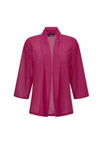 Jackenblazer GOLDNER "Blaue leichte Jacke mit Schalkragen, Halbarm", Damen, Gr. 48, pink, Obermaterial: 100% Polyester PES., figurumspielend, Sonstiges, Blazer Jackenblazer, Perfekt f&uuml;r Kleider
