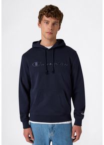 Kapuzensweatshirt Champion "ICONS TONAL Terry Hoodie with Big Logo", Herren, Gr. XL, nny, Obermaterial: 70% Baumwolle, 30% Polyester, Sweatshirts Kapuzensweatshirt, f&uuml;r sportliche Aktivit&auml;ten, sportlicher Stil, mit Kapuze