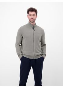 Strickjacke Lerros "Strickjacke mit Stehkragen in 2-Tone-Optik", Herren, Gr. XL, basalt grau, 100% Baumwolle, Strickjacken Strickjacke
