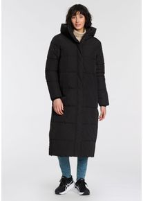 Steppmantel Icepeak "ADDIA", Damen, Gr. 46, schwarz (schwarz1), Steppware, Obermaterial: 100% Polyester. Futter: 100% Polyester. Wattierung: 100% Polyester, Basic knielang, abgerundeter Saum mit Windstopper, M&auml;ntel Steppmantel, mit Kunstdaunenisolierung, mit Kapuze, wasserabweisend