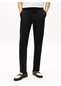 Chinohose Tommy Hilfiger "HARLEM ESSENTIAL", Herren, Gr. 31, L&auml;nge 32, schwarz, Twill, Obermaterial: 97% Baumwolle, 3% Elasthan, unifarben, schmal normal, Hosen Chinohose, Tapered Leg, Basic, schlichtes Design