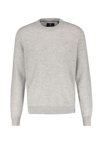 Strickpullover Lerros "Strickpullover in weicher Schurwollqualit&auml;t mit Kaschmiranteil", Herren, Gr. XL, wei&szlig; (broken wei&szlig; melange), 88% Schurwolle, 12% Kaschmir, Rundhals, Pullover Strickpullover