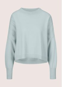 Madeleine Mode Longpullover MADELEINE "Strickpullover Kaschmir Pullover mit Rundhalsausschnitt", Damen, Gr. 40/42, gr&uuml;n (salbei), Obermaterial: 90% Schurwolle WV. 10% Kaschmir WS., Modern, normal, Pullover Longpullover, Oversized Look