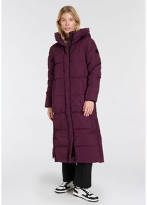 Steppmantel Icepeak "ADDIA", Damen, Gr. 46, lila (plum), Steppware, Obermaterial: 100% Polyester. Futter: 100% Polyester. Wattierung: 100% Polyester, Basic knielang, abgerundeter Saum mit Windstopper, M&auml;ntel Steppmantel, mit Kunstdaunenisolierung, mit Kapuze, wasserabweisend