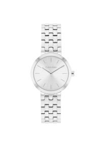 Quarzuhr Calvin Klein "FORME", silberfarben, wei&szlig;, Armbanduhren, Damen, Quarzuhr, Armbanduhr, Damenuhr, Edelstahlarmband, analog