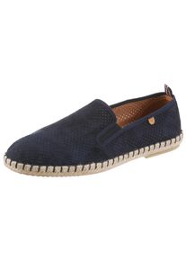 Espadrille VERBENAS "Tom Pacific", Damen, Gr. 41, blau (marine), Textil, Veloursleder, Schuhe Espadrille, Loafer, Slipper, Sommerschuh, Strandschuh mit Stretcheins&auml;tze