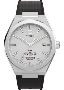 Quarzuhr Timex "CONTINENTAL GMT", schwarz, Armbanduhren, Herren, Quarzuhr, Armbanduhr, Herrenuhr,Kautschukarmband,Datum, Leuchtzeiger