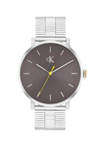 Quarzuhr Calvin Klein "CK REAL", silberfarben, grau, Armbanduhren, Herren, Quarzuhr, Armbanduhr, Herrenuhr, Edelstahlarmband, analog