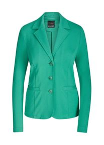 Jackenblazer GOLDNER "Viskoseblazer mit Reverskragen", Damen, Gr. 44, gr&uuml;n, Obermaterial: 67% Viskose CV. 27% Polyester PES. 6% Elasthan EL., Blazer Jackenblazer, stretchbequeme Jerseyqualit&auml;t