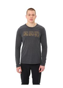 Langarmshirt Vaude "MEN'S ROSEMOOR LS T-SHIRT III", Herren, Gr. M, schwarz (schwarz, savann), Obermaterial: 75% Polyester, 25% Lyocell (TENCEL&trade;), normal, Rundhals, Shirts Langarmshirt, ohne Kragen, Rundhalsausschnitt, aus Polyester und Lyocell