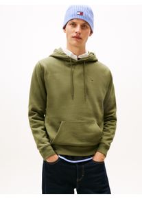 Hoodie Tommy Jeans "TJM REGULAR FLAG", Herren, Gr. M, dunkelgr&uuml;nery, Sweatware, Obermaterial: 80% Baumwolle, 20% Polyester, regular fit, breiter Bund, Sweatshirts Hoodie, mit bestickten Markenlogo auf Brusth&ouml;he