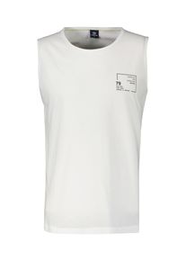 Muskelshirt Lerros "Tanktop mit Brustprint", Herren, Gr. 3XL, wei&szlig;, 100% Baumwolle, Shirts Muskelshirt