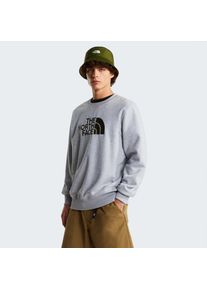 Kapuzensweatshirt The North Face "M DREW PEAK REGULAR CREW", Herren, Gr. XL, tnf light grau heather, new taupe gr&uuml;n, Obermaterial: 74% Baumwolle, 26% Polyester, Sweatshirts Kapuzensweatshirt, sportlicher Stil, aus Baumwolle und Polyester