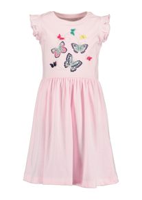 Sweatkleid Blue Seven, M&auml;dchen, Gr. 98, N-Gr, rosa, Sweatware, Obermaterial: 100% Baumwolle, bedruckt, kurz, Rundhals, Kleider Sweatkleid