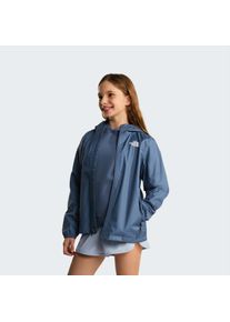 Regenjacke The North Face "TEEN ZIPLINE RAIN JACKET", Kinder, Gr. XL (158/164), granite grau, Obermaterial: 100% Polyester, Jacken Regenjacke, f&uuml;r Jugendliche, mit fester Kapuze, mit RV-Garage