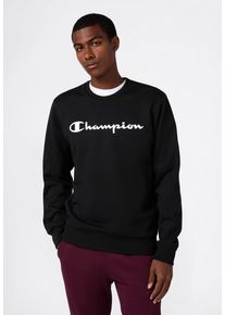 Kapuzensweatshirt Champion "BASICS Fleece Crewneck Sweatshirt Large Logo", Herren, Gr. XL (56/58), schwarz (nbk, ns), Obermaterial: 55% Baumwolle, 45% Polyester, Sweatshirts Kapuzensweatshirt