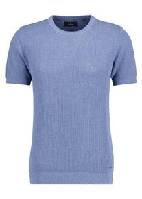 Rundhalspullover Ragman, Herren, Gr. 58, mittelblau, 726, Strick, 100% Baumwolle, Rundhals, Pullover Rundhalspullover