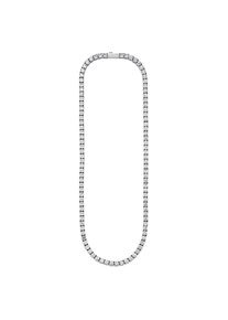 Edelstahlkette Bruno Banani "Schmuck Geschenk Tenniskette", edelstahlfarben, kristallwei&szlig;, Halsketten, Damen, Edelstahl, L: 45 B: 4mm, Edelstahlkette, mit Zirkonia (synth.), B:4mm