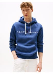 Kapuzensweatshirt Tommy Hilfiger "TOMMY LOGO", Herren, Gr. S, gr&uuml;n (aegean sea heather), Sweatware, Obermaterial: 64% Baumwolle, 36% Polyester, gerade, unten schmal h&uuml;ftlang, Rundhals, angesetztes B&uuml;ndchen, Sweatshirts Kapuzensweatshirt, unifarben, casual, regular fit, Baumwollmix, Kapuze