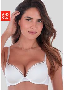 Push-up-BH s.Oliver "Elina", Damen, Gr. 75, Cup B, creme, Microtouch, Obermaterial: 60% Polyamid, 35% Polyester, 5% Elasthan, Basic, BHs Push-up-BH, mit B&uuml;gel & herausnehmbaren Kissen, Dessous