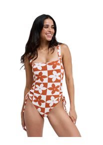 Badeanzug Roxy "Hazy Days", Damen, Gr. M, ginger spice flora, Obermaterial: 95% Nylon, 5% Elasthan;, Badeanz&uuml;ge Badeanzug