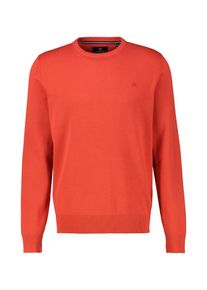 Strickpullover Lerros "Crewneck Strickpullover", Herren, Gr. 3XL, maple rot, 100% Baumwolle, Pullover Strickpullover, Weicher Strick-Pullover, Rundhalsausschnitt, lange &Auml;rmel, pflegeleicht
