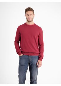 Strickpullover Lerros "Crewneck Strickpullover", Damen, Gr. M, rot (deep garnet rot), 100% Baumwolle, Pullover Strickpullover, Weicher Strick-Pullover, Rundhalsausschnitt, lange &Auml;rmel, pflegeleicht