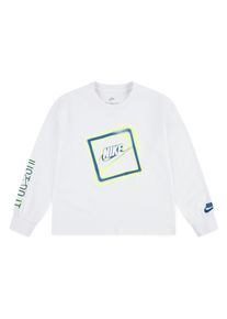 Langarmshirt Nike Sportswear "NKB NEON BOX FUTURA", Jungen, Gr. 116 (6), wei&szlig;, Obermaterial: 60% Baumwolle, 40% Polyester, Shirts Langarmshirt, f&uuml;r Kinder