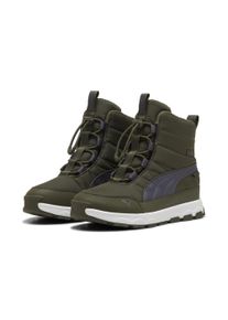 Winterboots Puma "EVOLVE BOOT PURETEX JR", M&auml;dchen, Gr. 38, gr&uuml;n (schwarz olive, galactic gray, Puma wei&szlig;), Textil, Schuhe Winterboots, Snowboots, Winterstiefel, Winterschuhe, wasserdicht