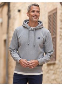 Hoodie Lerros "Sweat Hoodie", Herren, Gr. XL, platinum grau melange, 50% Baumwolle, 50% Polyester, Sweatshirts Hoodie, Weicher Hoodie, Kapuze mit Tunnelzug, dezentes Logo, REGULAR FIT