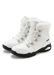 Winterstiefelette Lascana "Winterboots, Outdoorstiefelette, Stiefel, Stiefelette, Schneestiefel", Damen, Gr. 36, wei&szlig;, Obermaterial: 100% Synthetik. Decksohle: 100% Polyester. Futter: 100% Polyester. Laufsohle: 100% Synthetik, gemustert, Schuhe Winterstiefelette, mit wind-& wasserabweisender Tex-Membran