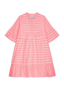 Sommerkleid DANAMADE "DANAMADE Dresses DRUNA", M&auml;dchen, Gr. 146, neon coral, Obermaterial: 60% Baumwolle, 40% Polyester. Futter: 100% Baumwolle, Kleider Sommerkleid