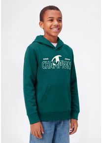 Kapuzensweatshirt Champion "Graphic Terry Hoodie", Jungen, Gr. S (128/134), stor, Obermaterial: 54% Baumwolle, 46% Polyester, Sweatshirts Kapuzensweatshirt, f&uuml;r Kinder, sportlicher Stil, mit Kapuze, bequemer Schnitt