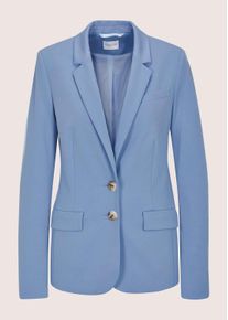 Madeleine Mode Jackenblazer MADELEINE "Blazer Langer Jersey-Blazer", Damen, Gr. 42, gletscherblau, Obermaterial: 65% Viskose CV. 30% Polyamid PA. 5% Elasthan EL., Modern, normal, Blazer Jackenblazer