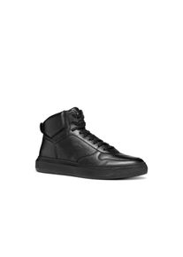 Winterboots Geox "U DEIVEN", Damen, Gr. 39, schwarz, Leder, Textil, Schuhe Winterboots, High Top Sneaker mit Warmfutter, Gr&ouml;&szlig;enschablone zum Download