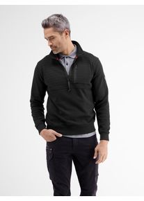 Sweatshirt Lerros "Modischer Sweattroyer", Herren, Gr. S, schwarz, 100% Baumwolle, Sweatshirts Sweatshirt
