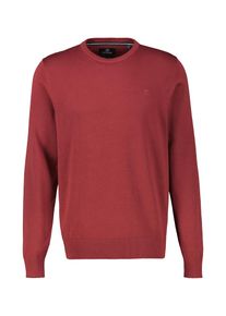 Strickpullover Lerros "Crewneck Strickpullover", Herren, Gr. XL, scandinavian rot, 100% Baumwolle, Pullover Strickpullover, Weicher Strick-Pullover, Rundhalsausschnitt, lange &Auml;rmel, pflegeleicht