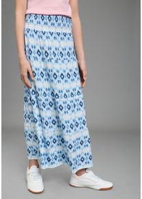 Maxirock Kangaroos "Rock mit Smoke, Boho-Style f&uuml;r M&auml;dchen", M&auml;dchen, Gr. 164/170, hellblau gemustert, Jersey, Obermaterial: 95% Viskose, 5% Elasthan, bedruckt, ausgestellt, R&ouml;cke Maxirock, mit gesmokter Taille, aus elastischer Jersey-Qualit&auml;t, mit Gummizug