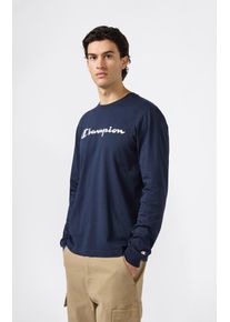 T-Shirt Champion "BASICS Long-Sleeve T-Shirt Large Logo", Herren, Gr. XL (56/58), nny, Obermaterial: 100% Baumwolle, Shirts T-Shirt