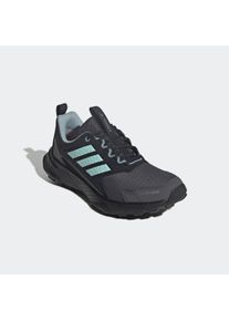 Trailrunningschuh adidas terrex "TRACEFINDER 2 CLIMAPROOF", Damen, Gr. 41, grau (carbon, semi flash aqua, grau six), Synthetik, Textil, Schuhe Trailrunningschuh, w&auml;rmend
