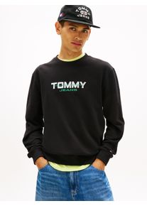 Sweatshirt Tommy Jeans "TJM REGULAR CREW NECK", Herren, Gr. L, schwarz, Sweatware, Obermaterial: 100% Baumwolle, unifarben, regular fit normal, Rundhals, eingesetzt Rippb&uuml;ndchen, Sweatshirts Sweatshirt