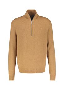 Troyer Lerros "Schurwoll-Stricktroyer mit Kaschmiranteil", Herren, Gr. XXL, beige (bold camel), 88% Schurwolle, 12% Kaschmir, ohne Ausschnitt, Pullover Troyer