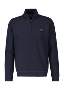 Sweatshirt Lerros "Sweat-Troyer in Strukturqualit&auml;t", Herren, Gr. 6XL, blau (classic navy), 94% Baumwolle, 4% Polyester, 2% Elasthan, Sweatshirts Sweatshirt