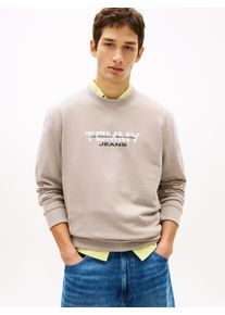 Sweatshirt Tommy Jeans "TJM REGULAR CREW NECK", Herren, Gr. XL, limestone dust, Sweatware, Obermaterial: 100% Baumwolle, unifarben, regular fit normal, Rundhals, eingesetzt Rippb&uuml;ndchen, Sweatshirts Sweatshirt