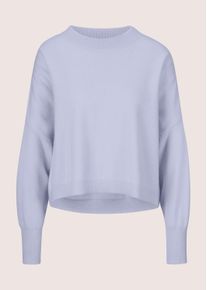 Madeleine Mode Longpullover MADELEINE "Strickpullover Kaschmir Pullover mit Rundhalsausschnitt", Damen, Gr. 40/42, lila (hellamethyst), Obermaterial: 90% Schurwolle WV. 10% Kaschmir WS., Modern, normal, Pullover Longpullover, Oversized Look