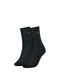 Socken Tommy Hilfiger "TH WOMEN SOCK CASUAL 2P", Damen, Gr. 35-38, blau (midnight blau), Baumwollmischung, Elasthan, Polyamid, elastisch, Socken Socken, mit flacher Zehennaht