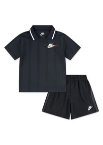 T-Shirt & Shorts Nike Sportswear "NKB B NSW VICTORY LAP JERSEY S", Jungen, Gr. 110 (5), schwarz, Obermaterial: 100% Polyester, KOB Set-Artikel T-Shirt & Shorts, Set-Artikel, f&uuml;r sportliche Aktivit&auml;ten