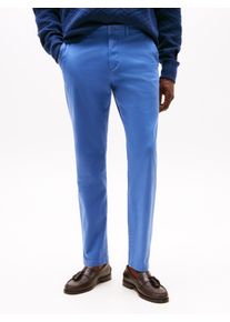Chinohose Tommy Hilfiger "HARLEM ESSENTIAL", Herren, Gr. 33, L&auml;nge 32, blau (angora blau), Twill, Obermaterial: 97% Baumwolle, 3% Elasthan, unifarben, schmal normal, Hosen Chinohose, Tapered Leg, Basic, schlichtes Design