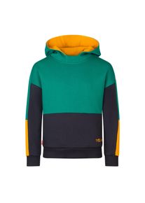 Kapuzensweatshirt Trollkids "KIDS RONDANE SWEATER", M&auml;dchen, Gr. 104, schwarz (schwarz cyan, schwarz, bronze), Sweatware, Obermaterial: 100% Baumwolle, Rippb&uuml;ndchen, Sweatshirts Kapuzensweatshirt